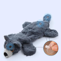 Jouet interactif pour chien en peluche, coque en cuir résistante à la mastication, pour l'exercice des molaires, couineur apaisant, grande collection pour animaux de compagnie