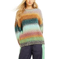 Pull en maille dégradé ombré pour femme, mélange laine et cachemire, col rond, manches longues, coupe décontractée, automne-hiver, vente en gros sur mesure