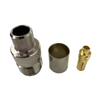 Conector UHF-C-K8 de Buena Calidad, Suministro de Fábrica, Conector Hembra UHF, Crimpado 50-8, Cables 8D-FB