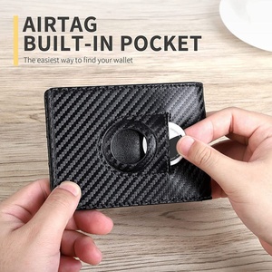 High Quality Minimalist Carbon Fiber Pattern Front Pocket <b>Card</b> <b>Holder</b> Slim Men's Business Wallet - Product Image 2