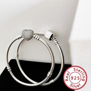 Bracelet à breloques DIY en argent sterling 925, design original HaYa, chaîne serpent tendance, cadeau unisexe - Product Image 2