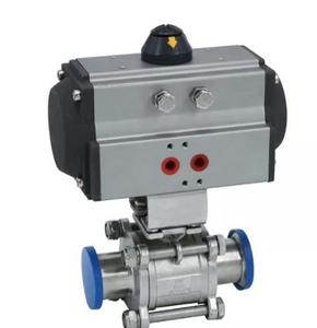 Precio de fabricante DIN DN50 extremo de abrazadera SS316L AISI 304 válvula de bola accionada eléctrica para elaboración de bebidas alta calidad buen precio - Product Image 1
