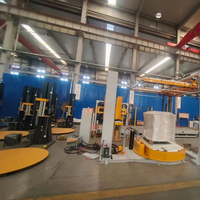 Machine d'emballage automatique électrique de palettes en gros, contrôlée par PLC, avec moteur de ligne d'enroulement pour palettes en papier de qualité alimentaire