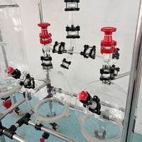 Réacteur en verre à double enveloppe de 100 L pour distillation et réactions chimiques, avec chauffage et refroidissement, pour séparation fractionnée