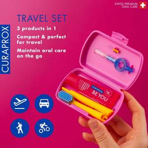 Set de Viaje LZMS, <span class=keywords><strong>Cepillo</strong></span> de Dientes CS <span class=keywords><strong>5460</strong></span> Be You, Pasta de Dientes, 2 Cepillos Interdentales Desechables 07/09, Cerdas Suaves de Nailon, Plástico, Adulto - Product Image 3