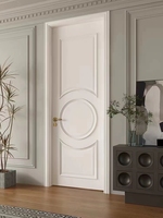 Porte intérieure en bois design populaire américain Modèle de portes en bois massif pour villa