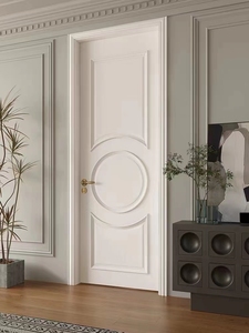 باب خشبي داخلي أمريكي بتصميم شائع أبواب خشبية مجسمة للفيلا - Product Image 2