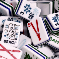 2026 Set Mahjong Amerika Musim Dingin 5 Lapis Akrilik Tri-Stripe Terlaris Baru untuk Pecinta Ski, Hadiah Liburan Ulang Tahun