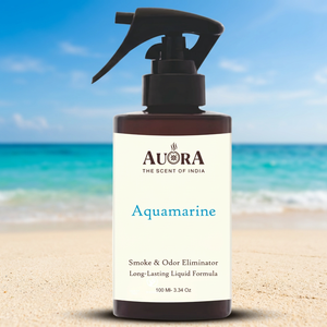 Aquamarine Lavender Smoke Odor Remover Spray Long-Lasting <b>Liquid</b> Deodorizer Premium Indian Scent AUORA Private Label 100 Scents - Product Image 1