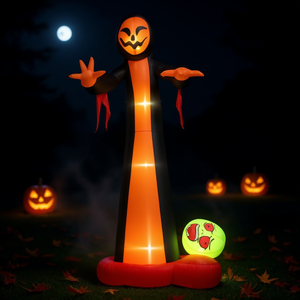 Fantasma inflable Grim Reaper de 12 pies con luces LED y calavera aterradora para decoraciones de patio de vacaciones al aire libre - Product Image 2