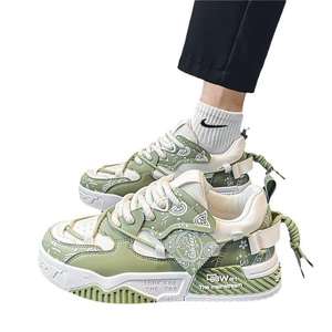 รองเท้าสเก็ตบอร์ดลำลองผู้ชายปี 2025 แบบผูกเชือก เพิ่มความสูง พื้นหนา ดีไซน์เฉพาะแบบออริจินัลสุดฮิต - Product Image 1