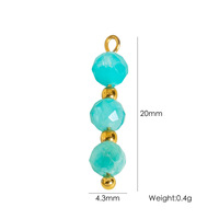 Nouveau Pendentif DIY Personnalisé en Acier Inoxydable Plaqué Or 18K PVD avec Breloque et Perle Baroque en Pierre Naturelle Colorée pour la Fabrication de Bijoux Cadeaux 2026
