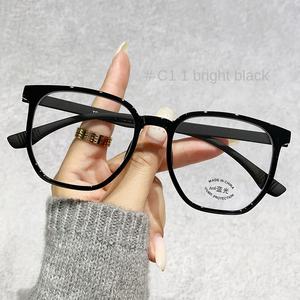 TR卸売ファッショナブルなアンチブルーライト飛散防止眼鏡フレーム新スタイル男性用近視メガネ無地ライト - Product Image 5