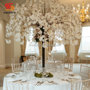 SMOOTH - Centro de Mesa de Flores Artificiales de Seda Sintética de 100 cm para Decoración de Mesa de Boda, Eventos y Fiestas, Árboles de Sakura Artificiales, Árbol de Flores de Cerezo - Product Image 1