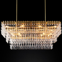 Intérieur Maison Restaurant Moderne De Luxe Led Pendentif En Cristal Lumières Décoration Lampe Lustre En Cristal