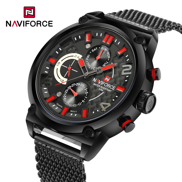 NAVIFORCE 9068S Luxury Watches Mens Multifunction Sports Quartz Wristwatch