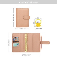 Hongbo meilleure vente 10 couleurs 6 bague en or A6 Luxe brillant en cuir métallisé budget classeur planificateur comme bureau Agenda cahier/Ringbook