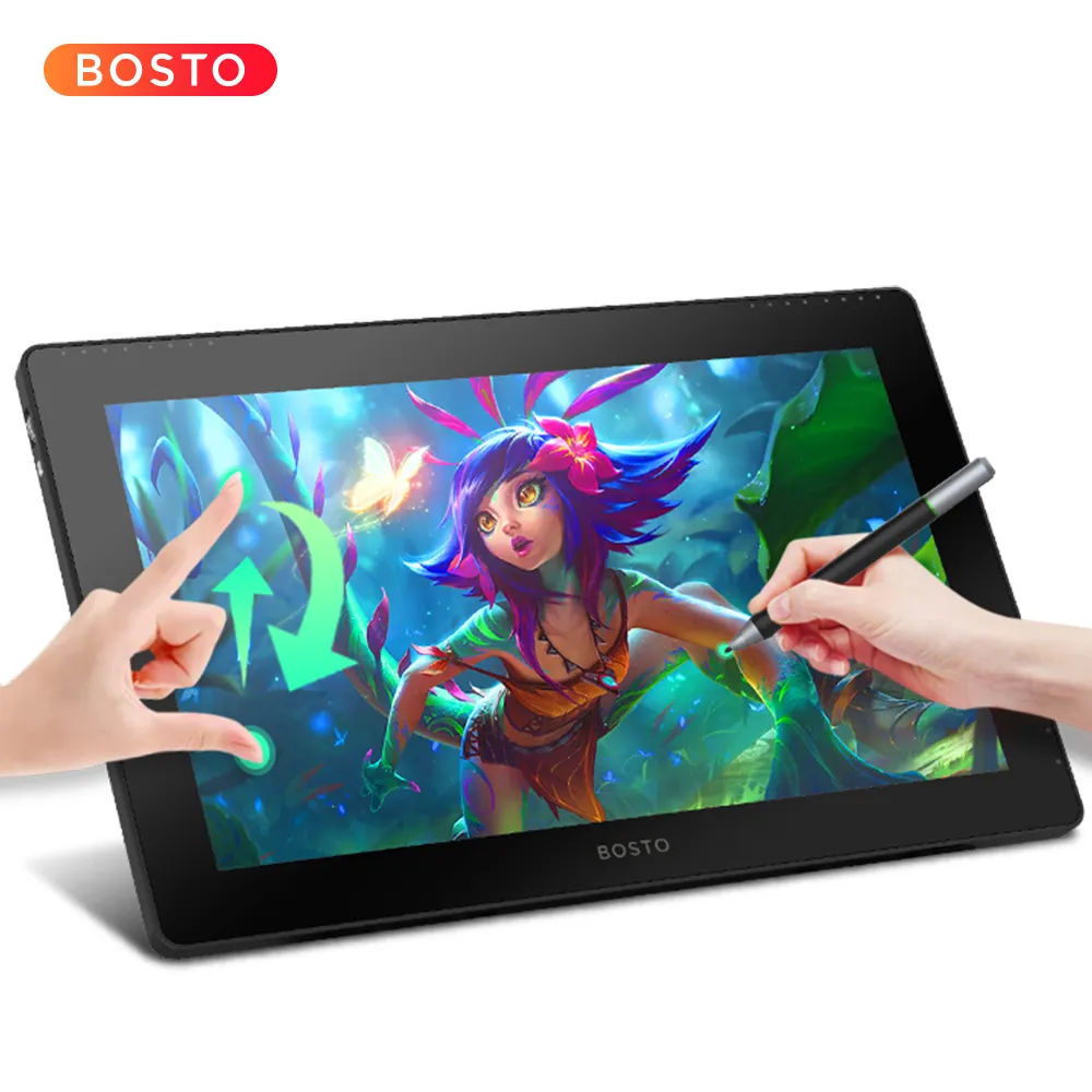 OEM 15.6 Inch IPS Screen Monitor High 8192 Pressure Level Digital Painting Drawing Monitor Writing Graphics Pad Tablet
