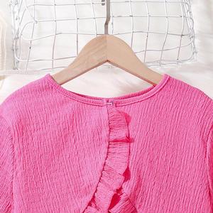 Ropa para Niñas, Primavera, Nuevo Vestido Estampado para Niñas Mayores, Abrigo de Manga Larga de Color Sólido, Traje a la Moda - Product Image 3