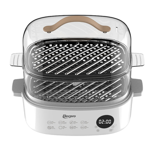 <span class=keywords><strong>Cuiseur</strong></span> électrique multifonctionnel 18L 1200W Fast Steam 3-Layer Large Capacity Safety SUS 304 PP Steamer for Household Use - Product Image 3