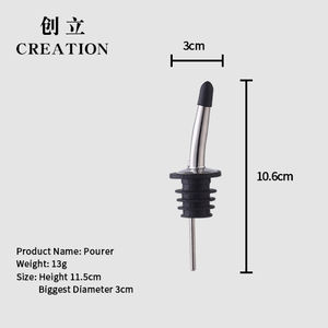 Verseur de bouteille de whisky et de <span class=keywords><strong>vin</strong></span> en acier inoxydable de luxe écologique, directement de l'usine, avec couvercle pour accessoires de bar - Product Image 3
