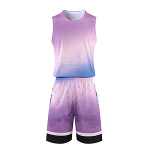 2025 ensembles de <span class=keywords><strong>basket</strong></span>-ball américains à épaules étroites maillot d'entraînement <span class=keywords><strong>pour</strong></span> hommes et femmes séchage rapide antibactérien 100% polyester été - Product Image 1