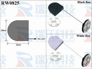 RUIWOR RW0825 D-hình An Ninh Micro Có Thể Thu Vào Cáp Reel Cộng Với Dia 38mm Thông Tư Dính Nhựa Tấm Kết Nối - Product Image 2