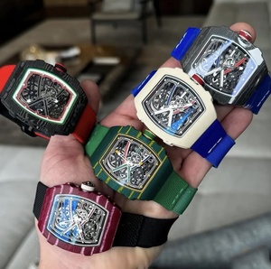 Montre mécanique automatique de luxe pour homme 67-02 en fibre de carbone ultra-fine, lumineuse, avec bracelet en nylon supplémentaire - Product Image 6