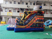 Toboggan gonflable pour robot de construction, maison de saut, château combo, toboggan gonflable commercial, videurs