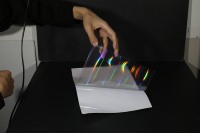 Film holographique A4, feuille de vinyle de laminage, holographique à froid, pilier lumineux, auto-adhésif, transparent, holographique