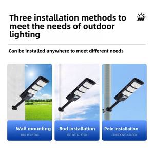 Lampe <span class=keywords><strong>solaire</strong></span> tout-en-un pour rue, <span class=keywords><strong>avec</strong></span> détecteur <span class=keywords><strong>de</strong></span> <span class=keywords><strong>mouvement</strong></span>, LED haute luminosité, étanche, éclairage <span class=keywords><strong>solaire</strong></span> extérieur pour cour, allée - Product Image 3