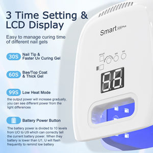 Lampu Uv Gel profesional tanpa kabel, lampu setrip cahaya pengering Gel daya tinggi 60w dapat diisi ulang untuk kuku panjang - Product Image 6