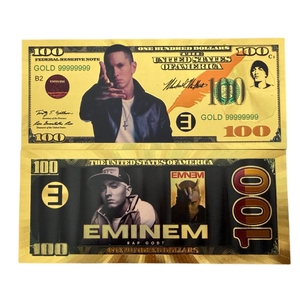 Banconota Hip-Hop Americana 2026 50 Cent <span class=keywords><strong>Eminem</strong></span> Placcata in Oro 24K per Regali - Product Image 2