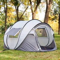 Tente familiale pop-up quatre saisons à double couche pour 3-4 personnes, une chambre, portable, pour usage extérieur