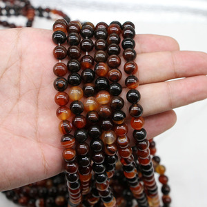 Perles rondes en agate rêveuse pour la fabrication de bracelets, perles en pierre naturelle dispersées, 8mm - Product Image 3