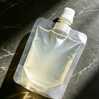 Pochettes souples transparentes personnalisées de qualité supérieure, anti-fuite, de qualité alimentaire, avec bec verseur, pour 100ml, 200ml, 320ml