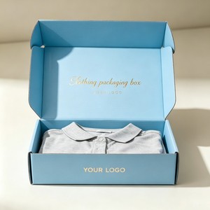 Boîte d'expédition <span class=keywords><strong>en</strong></span> gros pour chemises et blouses, avec estampage doré, emballage personnalisé pour vêtements, pour le transport - Product Image 4