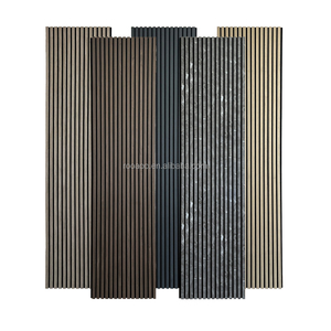 Chine Vente en gros Décoration intérieure USA Entrepôt Produits Panneaux muraux acoustiques insonorisés à lattes de bois pour plafond ou <span class=keywords><strong>mur</strong></span> - Product Image 4