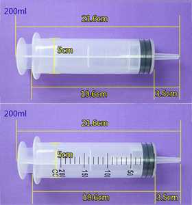 Бесплатная доставка, большие пластиковые шприцы 500 мл для лабораторных гидропоники для домашних животных, детенышей, шприц для питательных веществ, шприц для кормления - Product Image 5