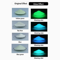 Polvo de pigmento que brilla en la oscuridad, polvo de aluminato de estroncio, precio de polvo luminoso, pigmento luminoso, pigmento fotoluminiscente
