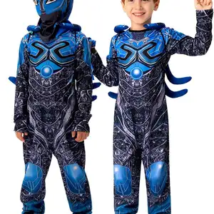 Kostum panggung anak laki-laki, kostum kumbang biru untuk anak laki-laki, pertunjukan panggung TK Halloween