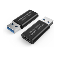 USB-C zu USB-A Blocker mit Smart-Charging, Schutz vor Juice-Jacking, Nur-Lade-Adapter, Sicheres Laden, Datenblockier-Adapter