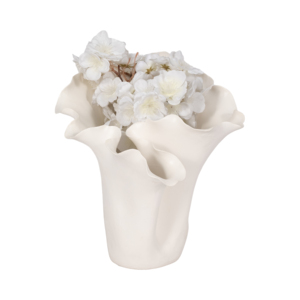 Vaso in gres con volantini, moderno vaso in ceramica per fiori, per soggiorno, camera da letto, ufficio, decorazione da tavolo - Product Image 2