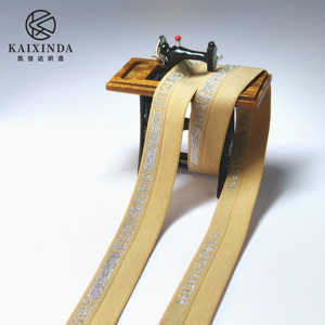 Vải nylon jacquard với mẫu bảng chữ cái gấp trên đàn hồi để sử dụng hàng may mặc trong áo ngực quần áo và áo ngực thể thao - Product Image 1