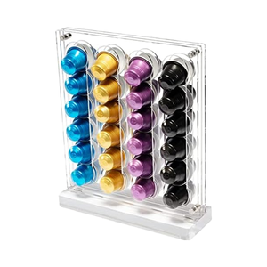 DuvinDD-Soporte magnético independiente para cápsulas de café <span class=keywords><strong>Nespresso</strong></span>, organizador de cápsulas de café <span class=keywords><strong>Nespresso</strong></span> de 40 capacidades, <span class=keywords><strong>tazas</strong></span> de té y platillos - Product Image 1