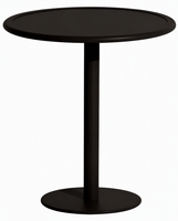 Table de restaurant et café moderne en métal de forme ronde pour l'hôtellerie, mobilier personnalisable