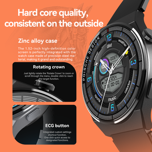 Reloj Inteligente <span class=keywords><strong>AMAX</strong></span> 3 MAX Más Vendido, Monitor de Salud, Pantalla Táctil de 1.52 Pulgadas, Contador de Pasos, Asistente de Voz Inteligente - Product Image 3