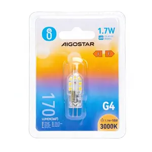 Lampada LED G4 1.7W, a basso consumo, lunga durata, luce calda, ideale per illuminazione decorativa e d'accento in ambienti - Product Image 2