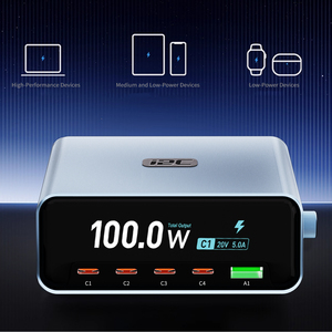 <span class=keywords><strong>Station</strong></span> de charge USB C haute puissance i2C A08 100W 20V 5A pour téléphone, tablette, ordinateur portable - Product Image 6
