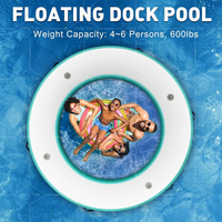 Hamac flottant gonflable commercial pour piscine, chaise longue flottante portable pour piscine